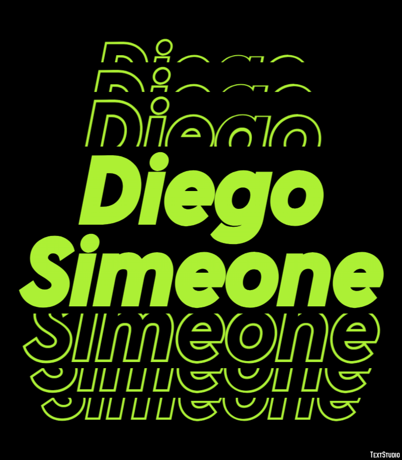 Diego Simeone Text effect