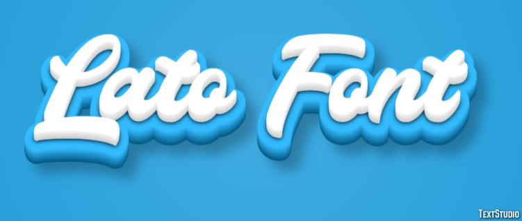 Lato Font Text Effect