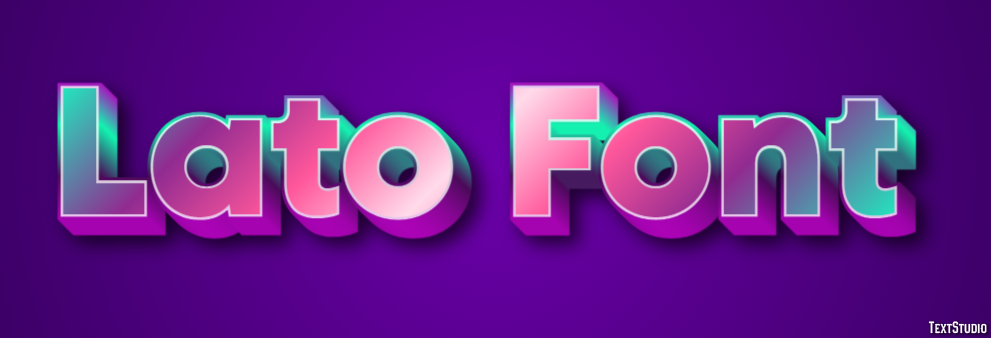 Lato Font Text Effect