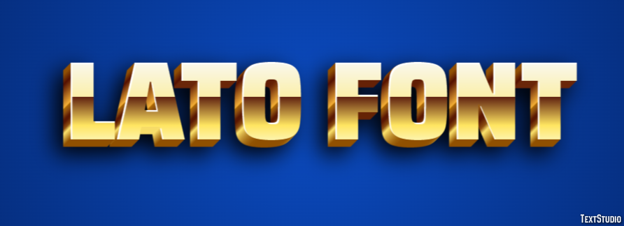 Lato Font Text Effect