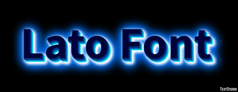Lato Font Text Effect