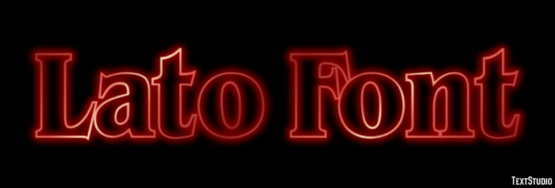 Lato Font Text Effect