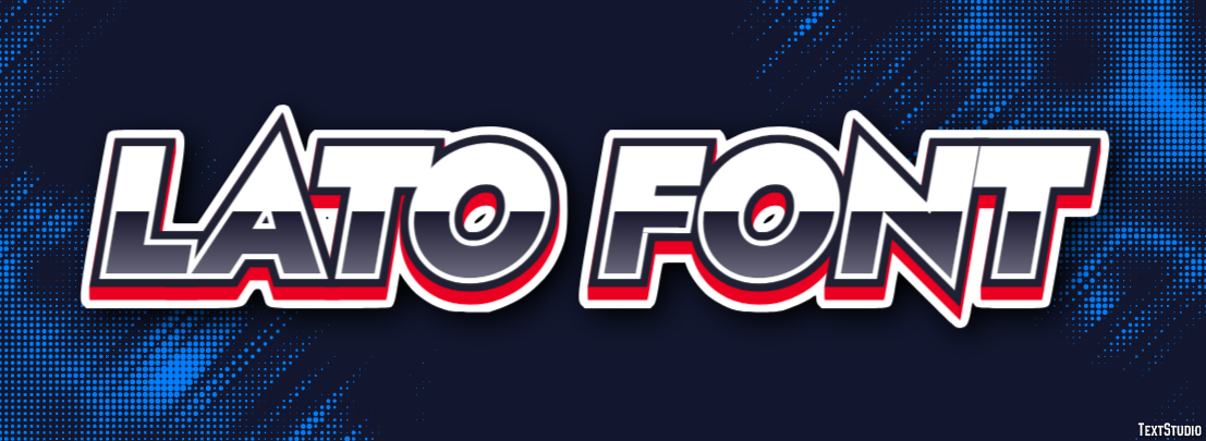 Lato Font Text Effect