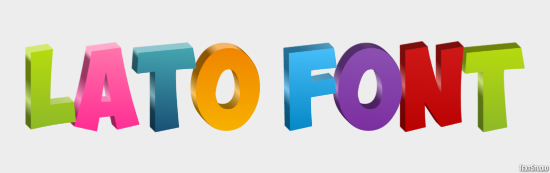 Lato Font Text Effect
