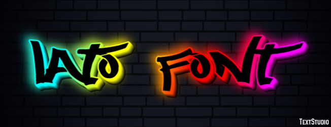 Lato Font Text Effect