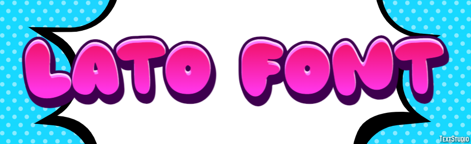 Lato Font Text Effect