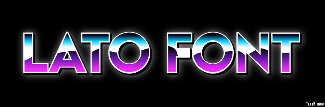 Lato Font Text Effect