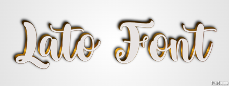 Lato Font Text Effect