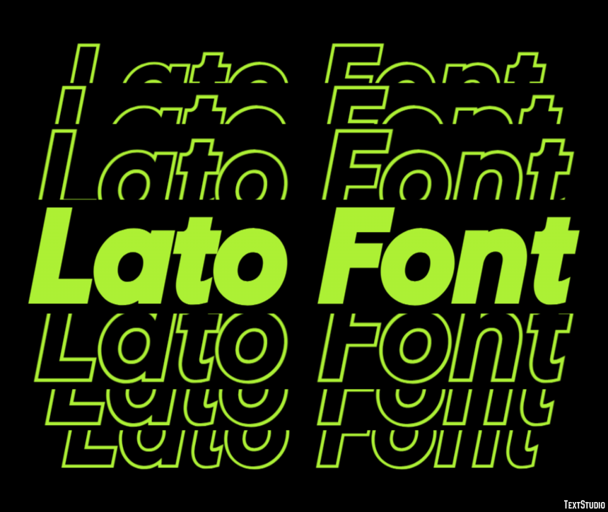 Lato Font Text Effect