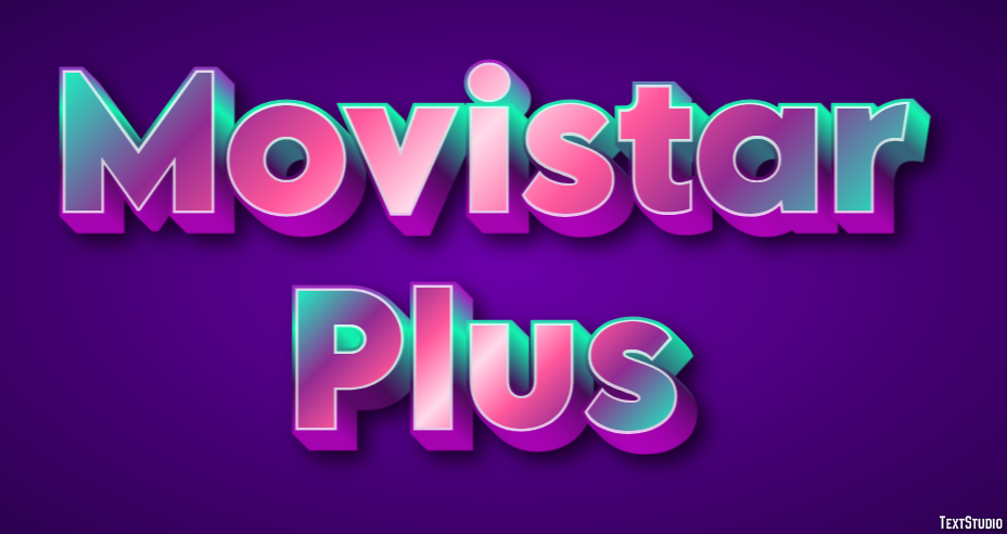 Movistar Plus Tekst Effect