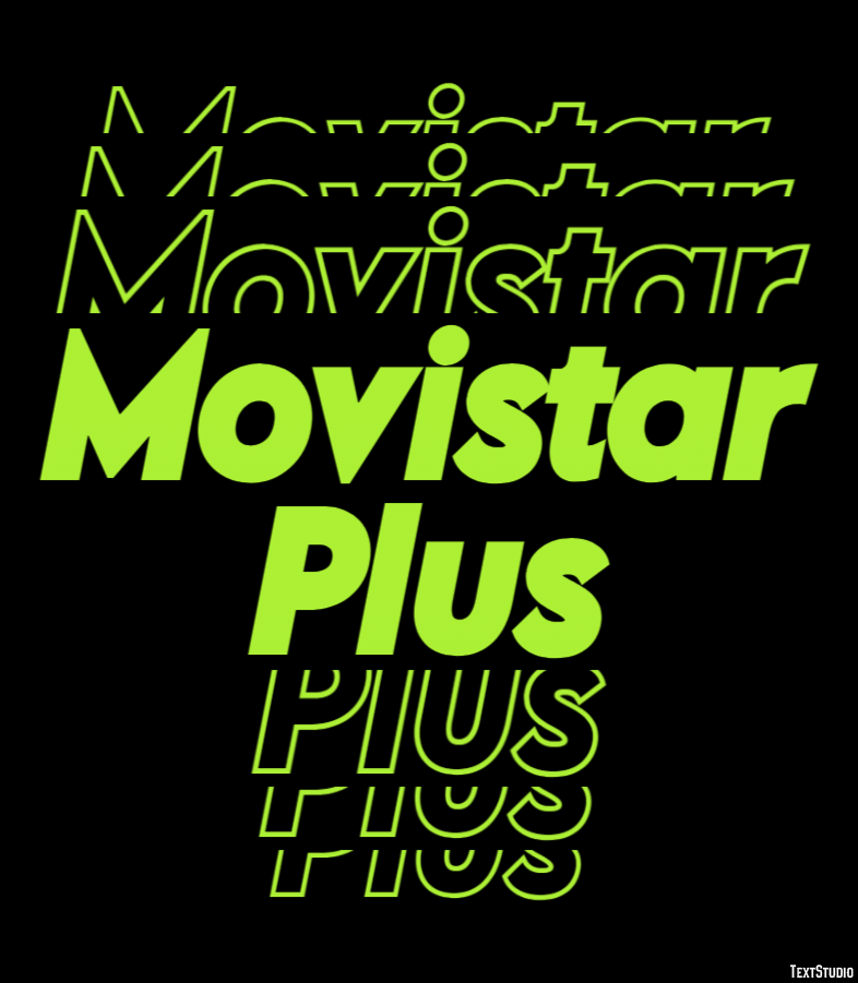 Movistar Plus Tekst Effect
