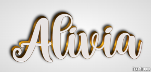 Alivia Efeito de texto