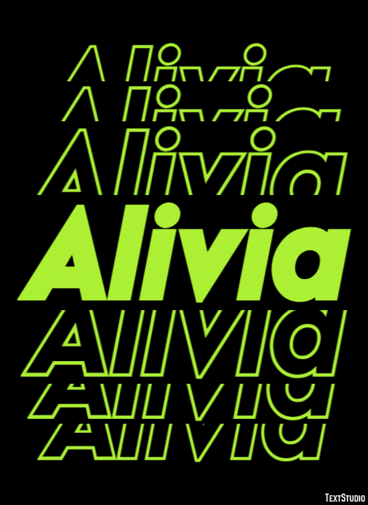 Alivia Efeito de texto