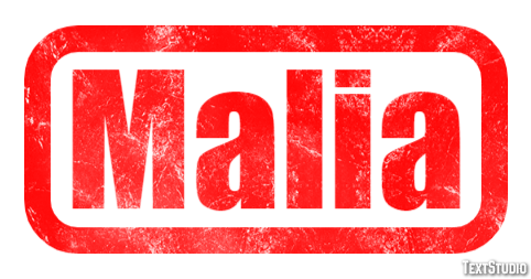 Malia Efeito de texto