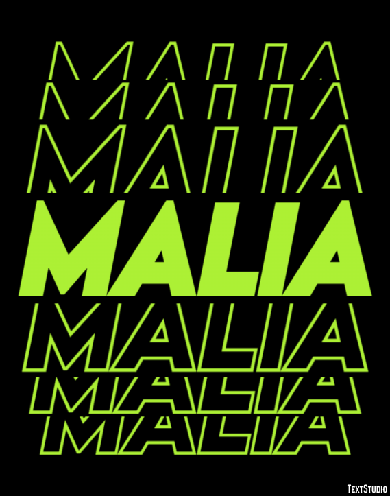Malia Эффект текста