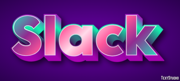 Slack Effet de Texte