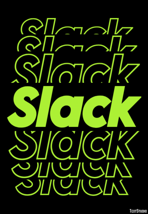 Slack Effetto testo
