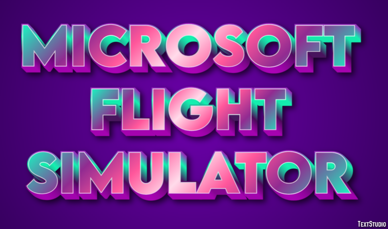 Microsoft Flight Simulator Efekt tekstowy