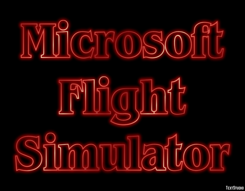 Microsoft Flight Simulator Efekt tekstowy