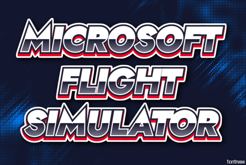 Microsoft Flight Simulator Efekt tekstowy