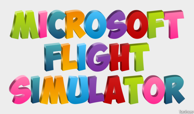 Microsoft Flight Simulator Efekt tekstowy