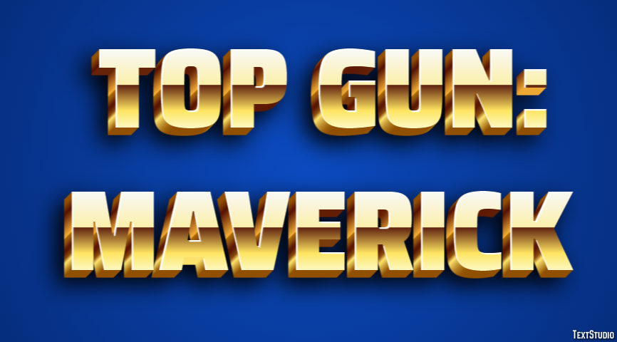 Top Gun: Maverick Text Effect