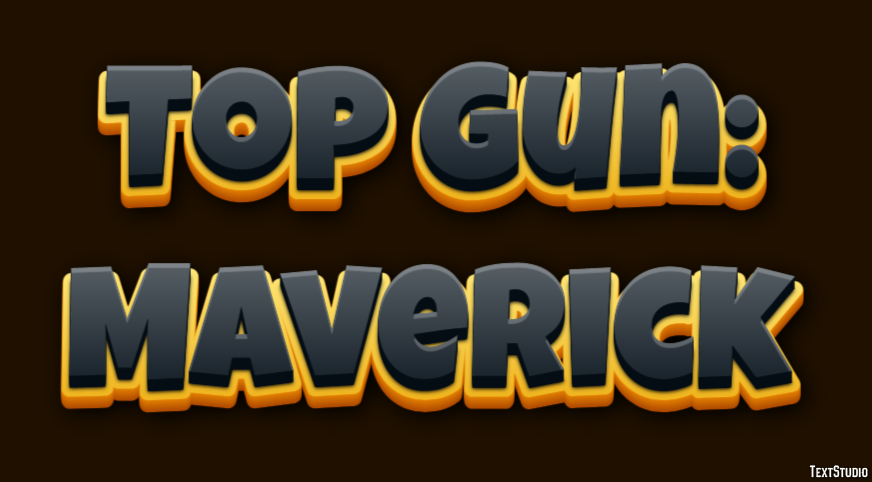 Top Gun: Maverick Text Effect
