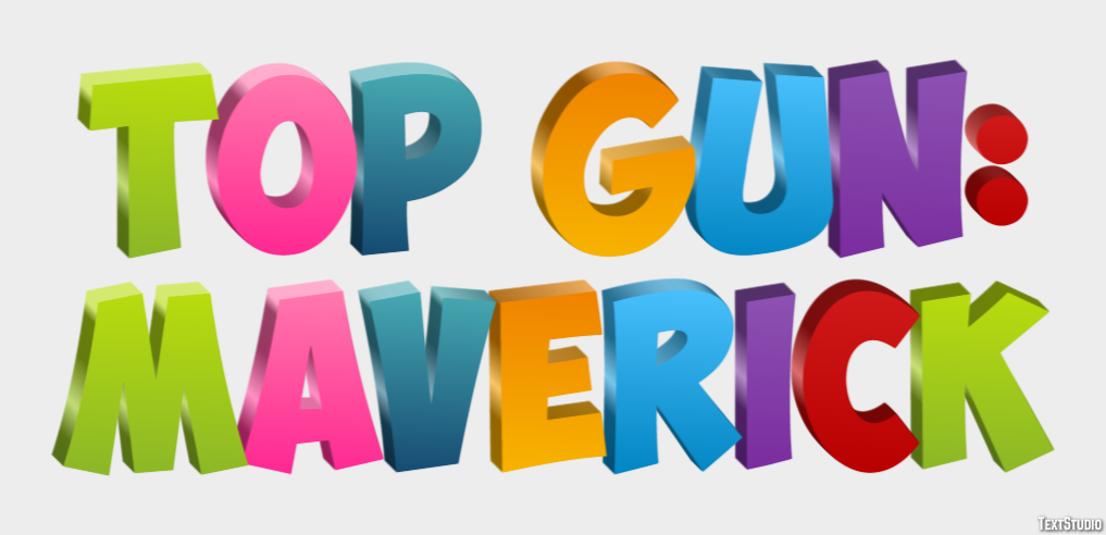 Top Gun: Maverick Text Effect