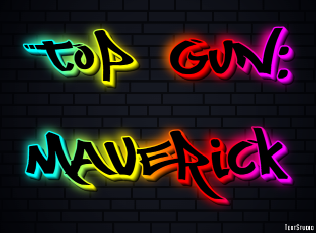 Top Gun: Maverick Text Effect