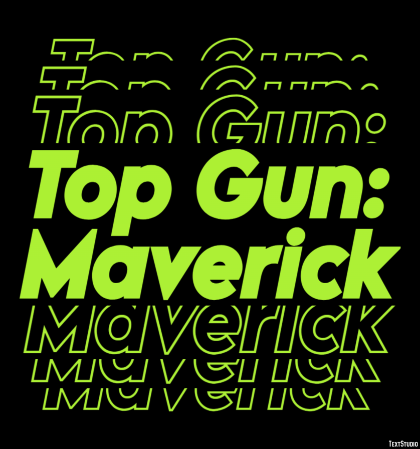 Top Gun: Maverick Text Effect