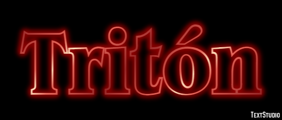 Tritón Efecto de Texto