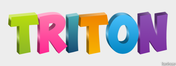 Tritón Efecto de texto