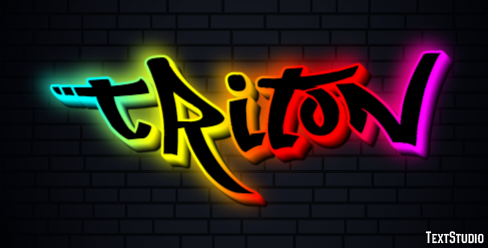Tritón Efecto de Texto