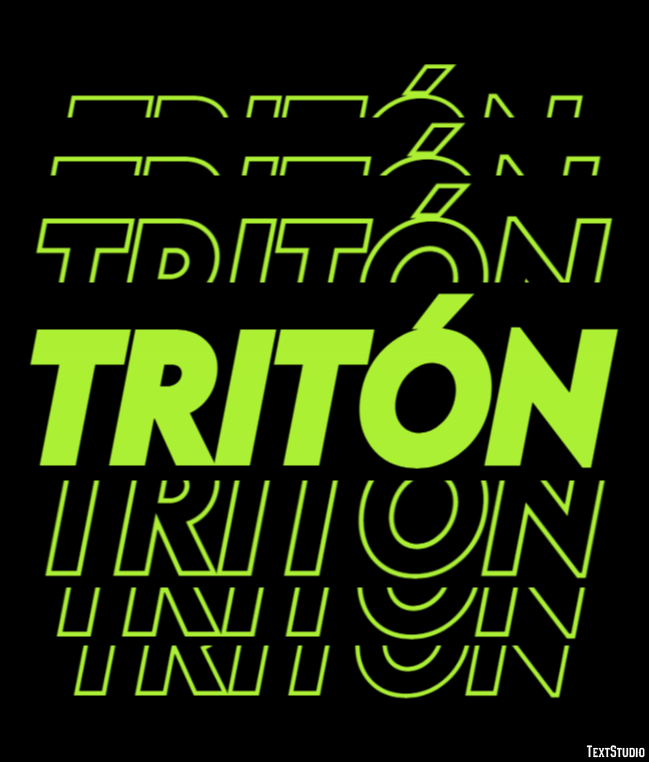 Tritón Efecto de Texto