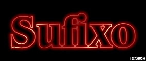 Sufixo Текстовый эффект