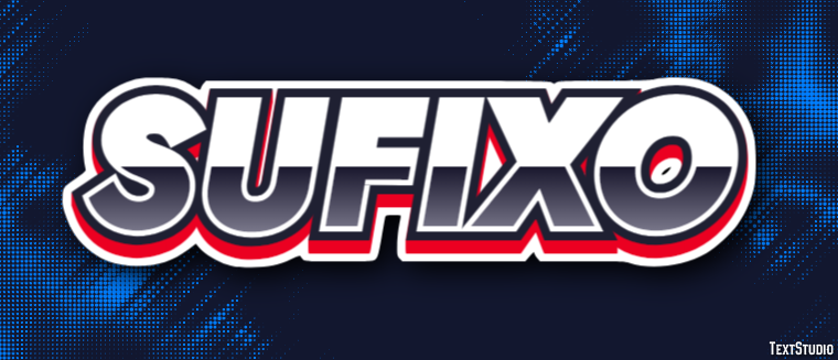 Sufixo Текстовый эффект