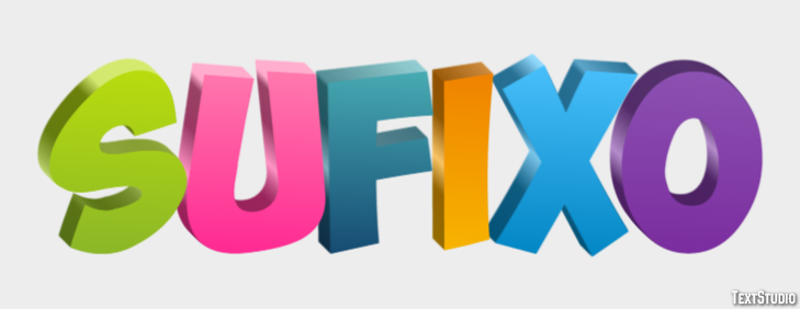 Sufixo Текстовый эффект