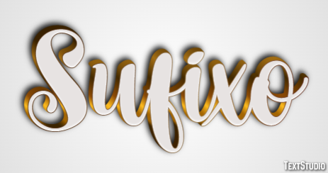 Sufixo Текстовый эффект