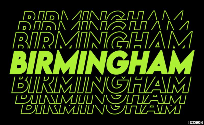 Birmingham Efecto de Texto