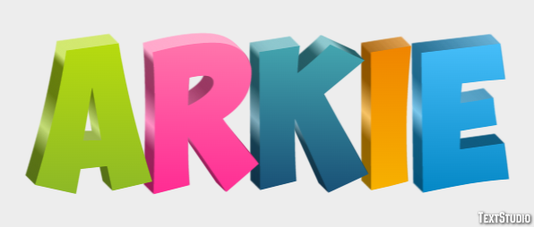 Arkie Effet de Texte