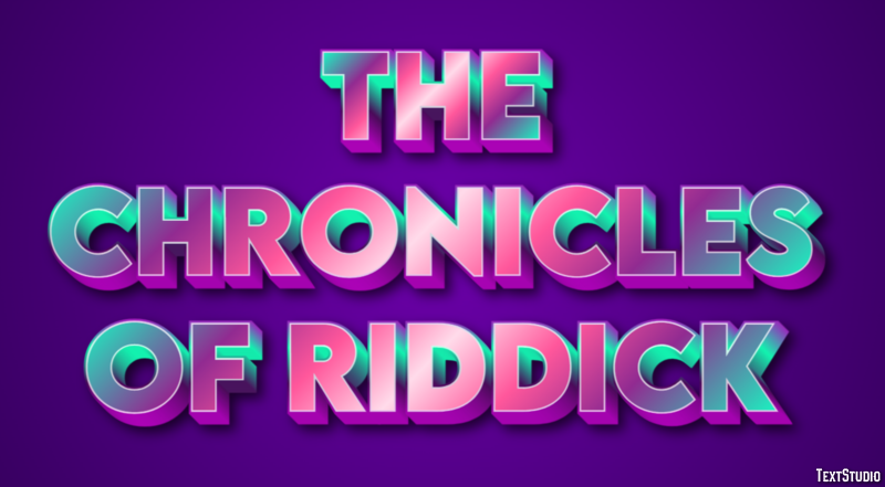The Chronicles of Riddick Effetto testo