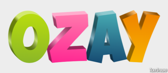 Özay Efecto de Texto