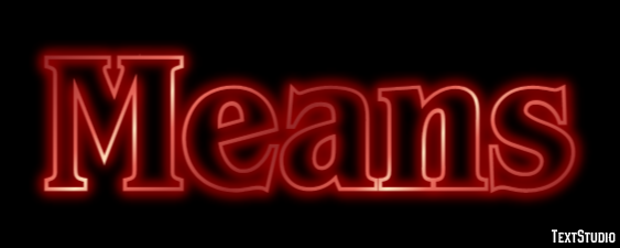Means Text effect