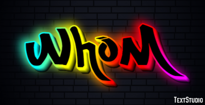 Whom Text Effect