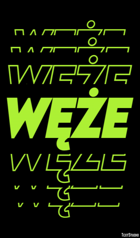 Węże Text Effect