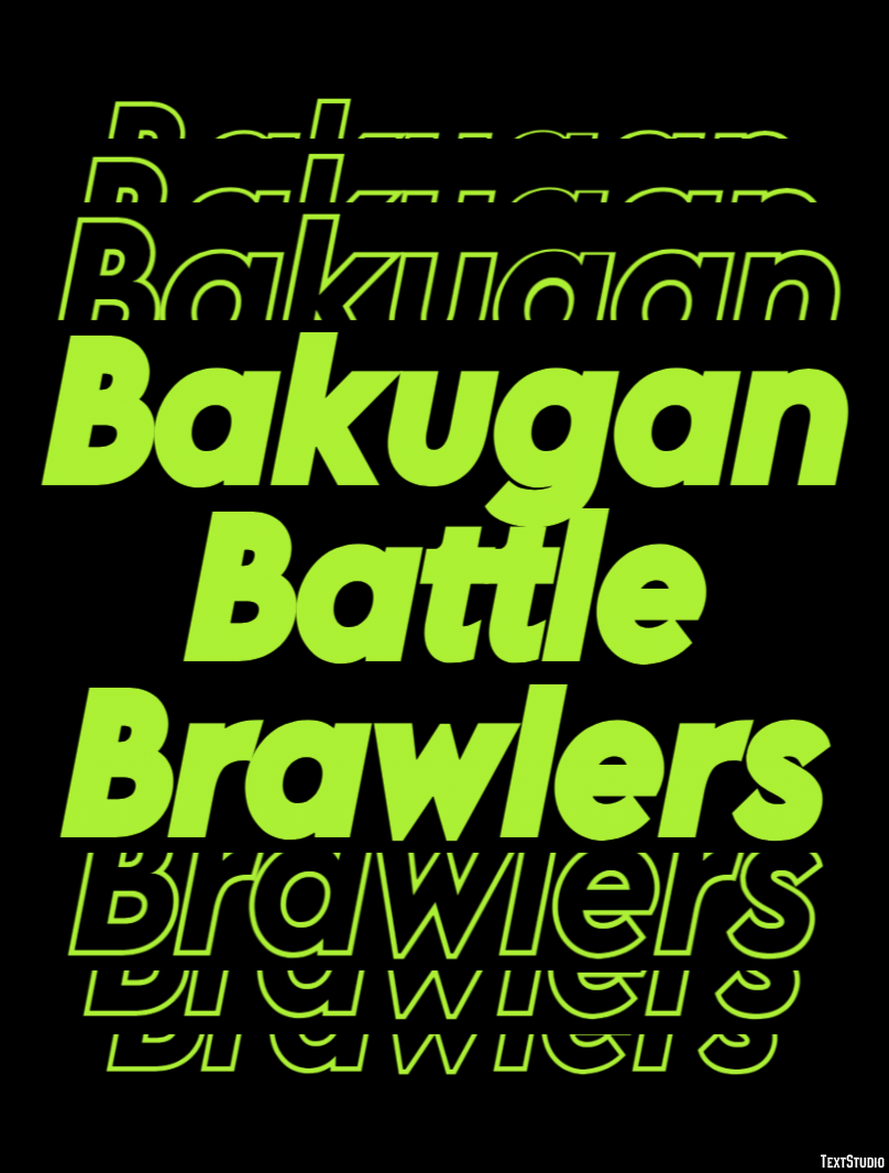 Bakugan Battle Brawlers Texteffekt