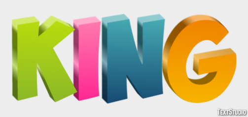 King Text effect