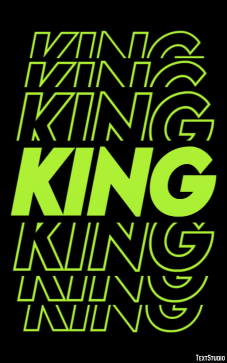 King Text effect