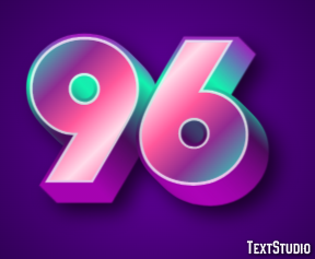 96 Эффект текста