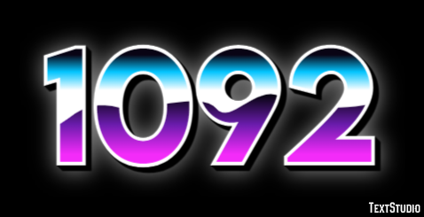 1092 Эффект текста